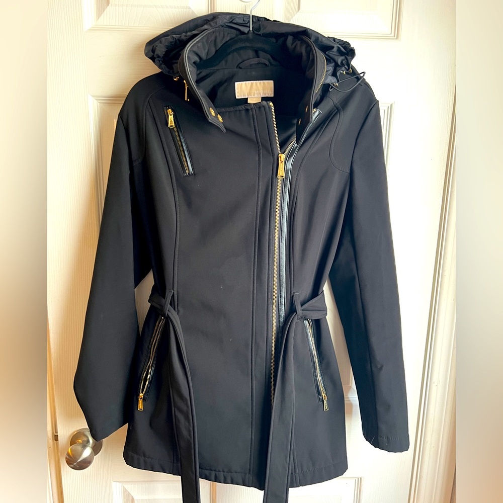 MICHAEL Michael Kors Asymmetrical Zip Trench Coat